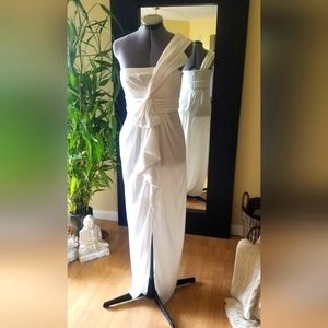 BCBGMAXAZRIA Off white Grecian Gown - Size 4
